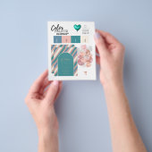 25 Colour Palette Blauwgroen Champagne Roos Gold W Flyer (Hand)