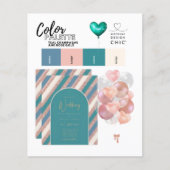 25 Colour Palette Blauwgroen Champagne Roos Gold W Flyer (Voorkant)