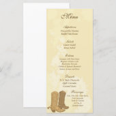 25 Cowboy Wedding Menu Labels (Voorkant / Achterkant)
