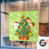 25 dagen van Kerstmis, Kerstboom Raamsticker (Cafe Raam)