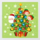 25 dagen van Kerstmis, Kerstboom Raamsticker (Vel)