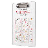25 Days of Christmas Bucket List Art Klembord (Links)