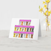 25 de Leuke Katten van de Gelukwensen van het Kaart (Gele Bloem)