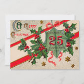 25 dec Holly Kerstversiering Kaart (Voorkant)