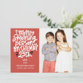 25 december Funny Holiday Foto van Morning Person Kaart (Staand voorkant)