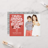 25 december Funny Holiday Foto van Morning Person Kaart (Voorkant / Achterkant in situ)