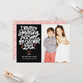 25 december Funny Holiday Foto van Morning Person Kaart (Voorkant / Achterkant in situ)