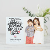 25 december Funny Holiday Foto van Morning Person Kaart (Staand voorkant)