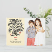 25 december Funny Holiday Foto van Morning Person Kaart (Staand voorkant)