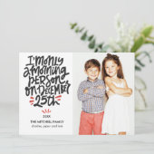 25 december Funny Holiday Foto van Morning Person Kaart (Staand voorkant)