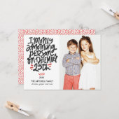 25 december Funny Holiday Foto van Morning Person Kaart (Voorkant / Achterkant in situ)