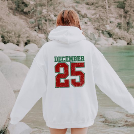 25 december Jersey Athletic Style Kerstmis Hoodie