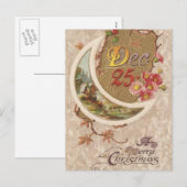 25 december Kaart met kerst (Voorkant / Achterkant)