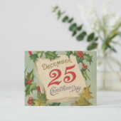 25 december kerstdag feestdagenkaart (Staand voorkant)