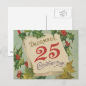 25 december kerstdag feestdagenkaart (Voorkant / Achterkant)
