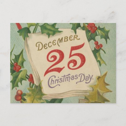 25 december kerstdag feestdagenkaart (Voorkant)