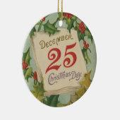 25 december kerstdag keramisch ornament (Rechts)