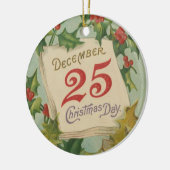 25 december kerstdag keramisch ornament (Links)