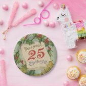 25 december kerstdag papieren bordje (Feest)