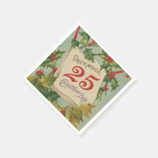 25 december kerstdag servetten (Hoek)