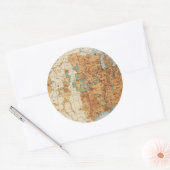 25 Density of increase of Population, US, 18901900 Ronde Sticker (Envelop)