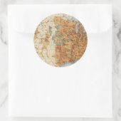 25 Density of increase of Population, US, 18901900 Ronde Sticker (Tas)