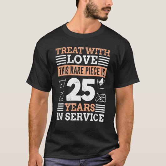 25 dienstjaren 25 jaar Jubileum T-shirt (Voorkant)