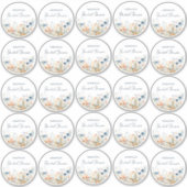 25 Dusty Blue Waterverf Wildflower Vrijgezellenfee Sticker (Voorkant)