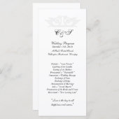 25 elegante witte / zilveren trouwprogramma's programmakaart (Voorkant / Achterkant)