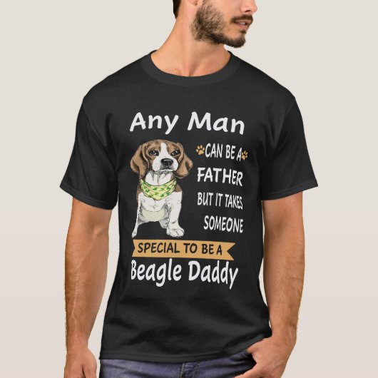 25 Elke Man - Beagle Daddy Beagle T-shirt (Voorkant)