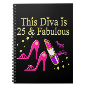 25 EN FANTASTISCH OOGVERBLINDEND DIVA-ONTWERP NOTITIEBOEK