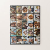 25 Foto Collage - Aangepaste Tekst - Zwart Legpuzzel (Verticaal)