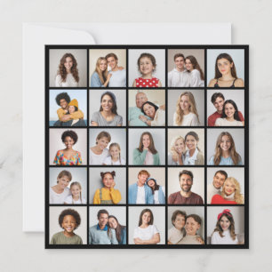 25 Foto Collage Editable Color Wenskaart