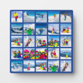 25 Foto Raster Collage Donkerblauw Fotoplaat (Voorkant)