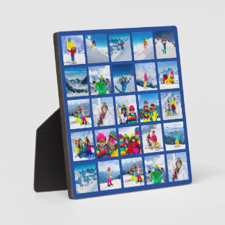 25 Foto Raster Collage Donkerblauw Fotoplaat
