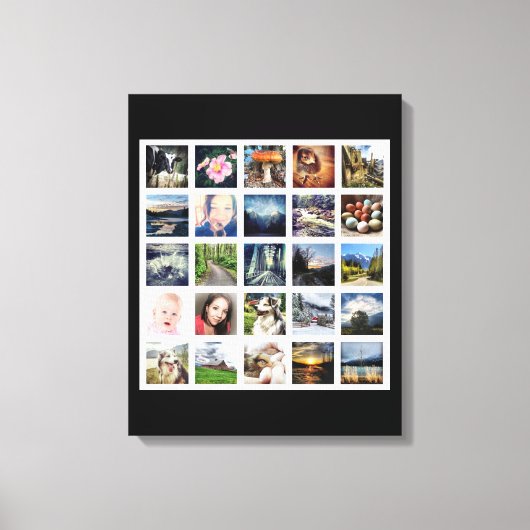 25 Fotocollage van uw favoriete Afbeeldingen Canvas Afdruk (Voorkant)