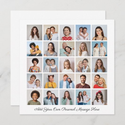 25 Fotocollage Voeg uw eigen Wenskaart toe (Voorkant / Achterkant)