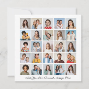 25 Fotocollage Voeg uw eigen Wenskaart toe