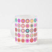 25 fractal Mandalas - Gepersonaliseerd Matglas Koffiemok (Voorkant links)