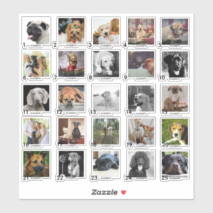 25 GEpersonaliseerde ADVENT CALENDAR FOTOS NAAM Sticker