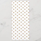 25 Gold Love Hearts Wedding Programs Programmakaart (Achterkant)