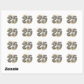 25 goud.png ronde sticker (Vel)