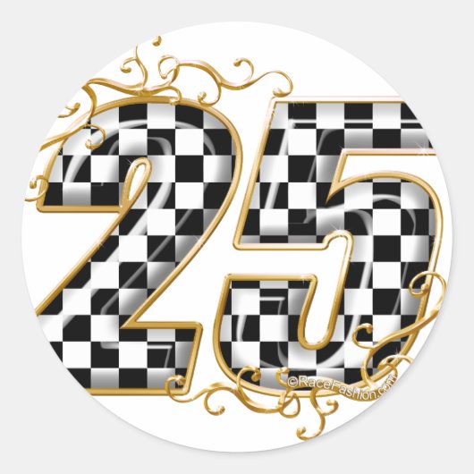 25 goud.png ronde sticker (Voorkant)