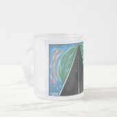 25 / Groen licht Matglas Koffiemok (Voorkant links)