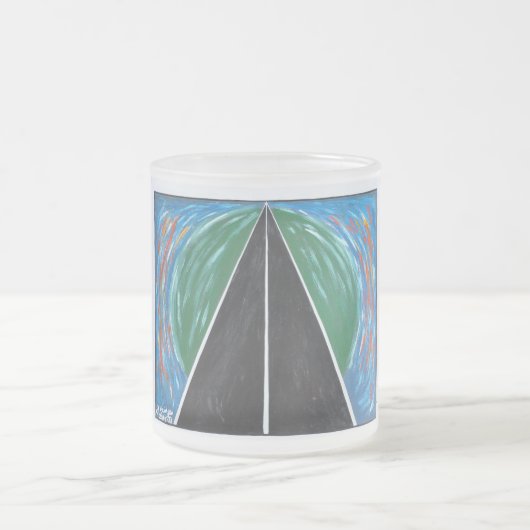 25 / Groen licht Matglas Koffiemok (Center)