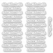 25 Guest Names Elegant English P Calligrafie Sticker (Voorkant)