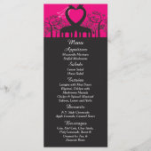 25 Hot-roze Kaarten in het menu Menu Giraffe-ontva (Voorkant)