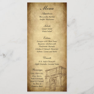 25 Huwelijk in Rome Menu Labels
