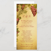 25 huwelijksprogramma's voor wijngaarden programmakaart (Voorkant / Achterkant)