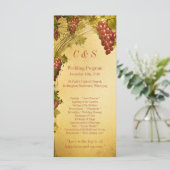 25 huwelijksprogramma's voor wijngaarden programmakaart (Staand voorkant)